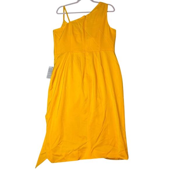 Lavish Alice Yellow Cowl Neck Midi Dress Size 12 NWT Cocktail Party - Picture 4 of 6